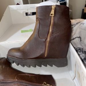 Brown booties